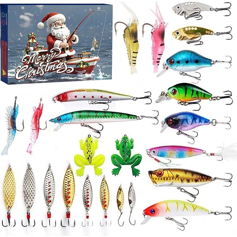 24 Days Christmas Countdown Fish Tackle Set