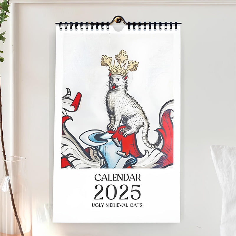 Ugly Medieval Cats Calendar 2025