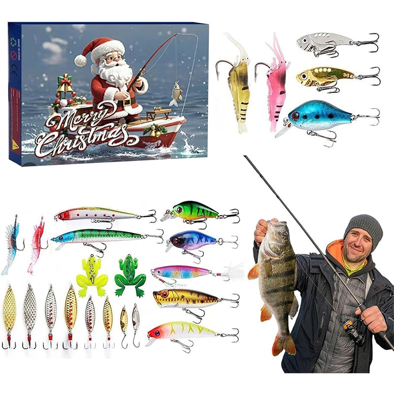 24 Days Christmas Countdown Fish Tackle Set