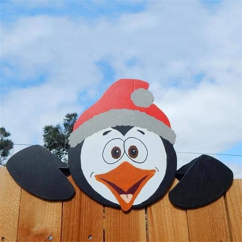 Christmas Themed Fence Decoration