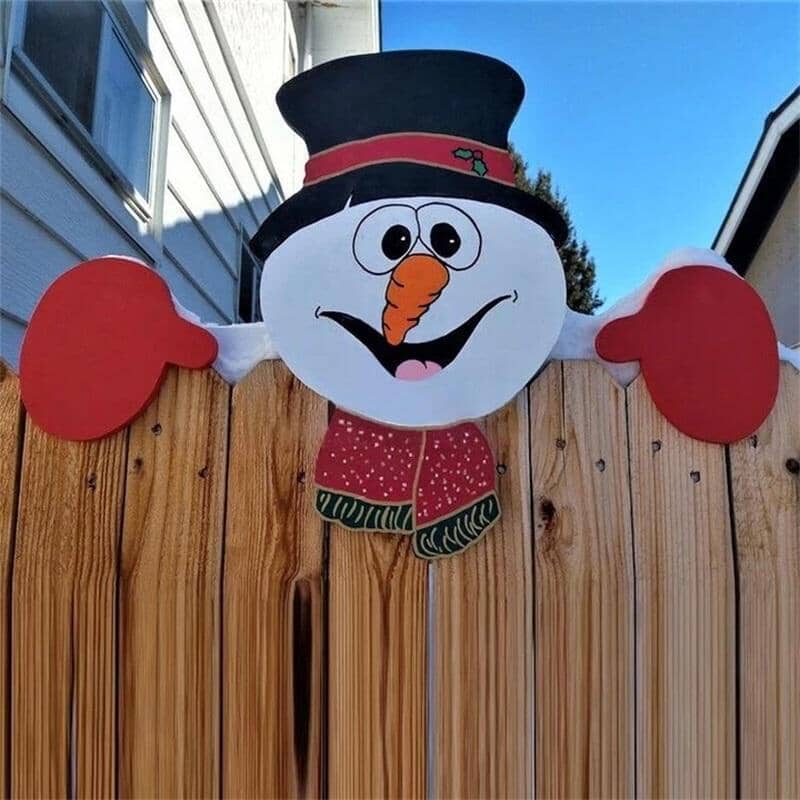 Christmas Themed Fence Decoration