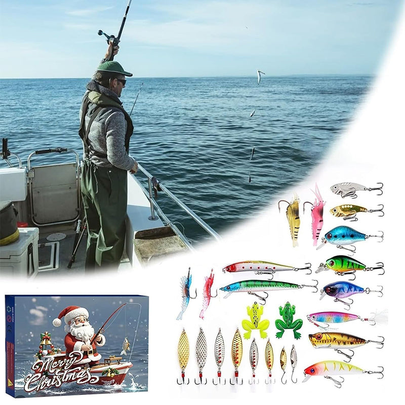 24 Days Christmas Countdown Fish Tackle Set