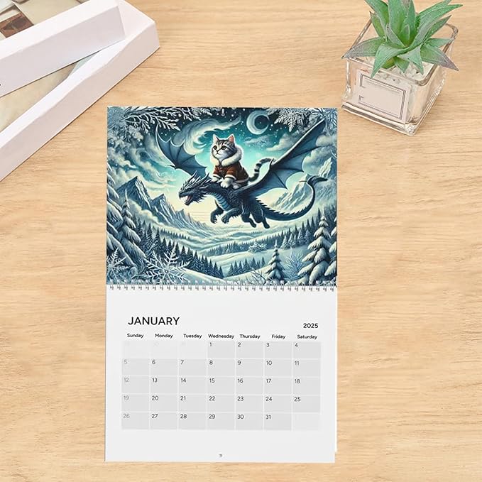 2025 Cat Dragon Rider Calendar