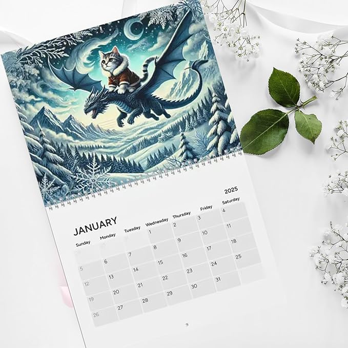 2025 Cat Dragon Rider Calendar