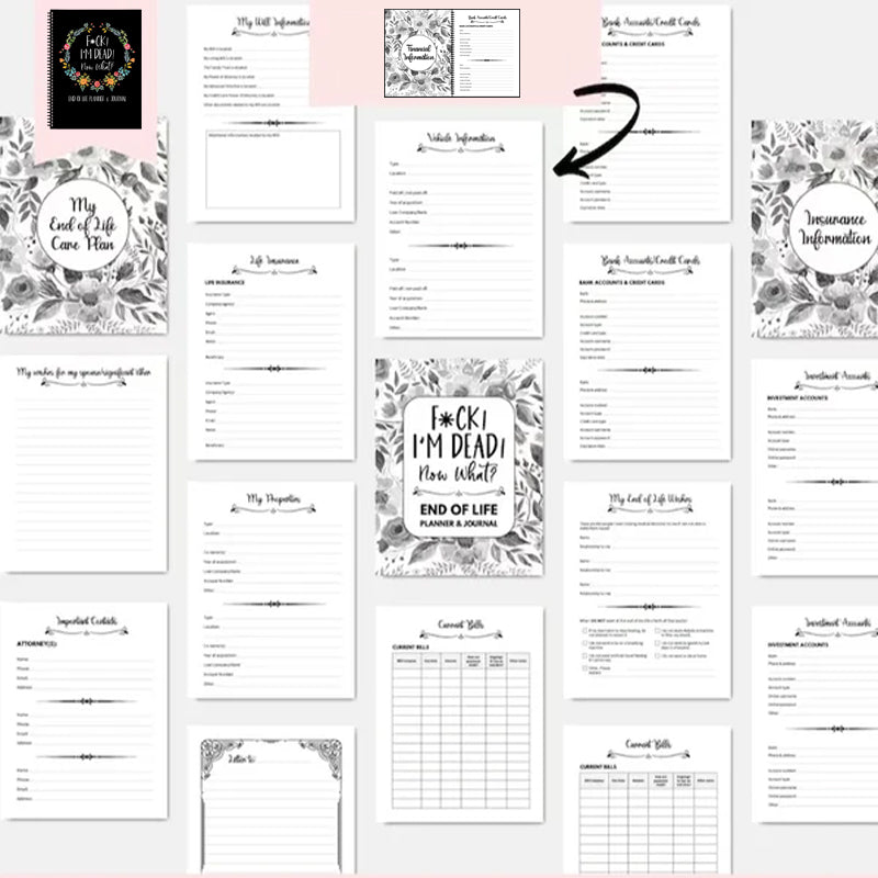 🎃 HalloweenGift: Sh*t, I’m Dead! End of Life Planner - The Ultimate Spooky Gift! 💀👻