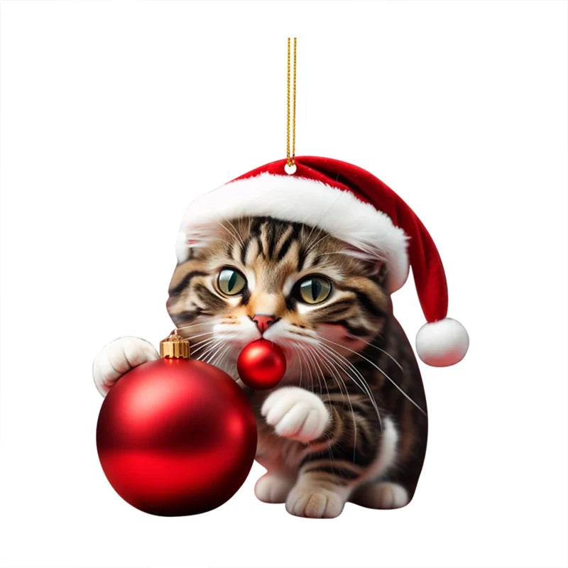 Cute Cat Christmas Decoration