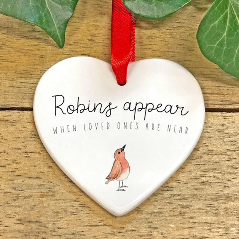 Ceramic Heart Hanging Ornament