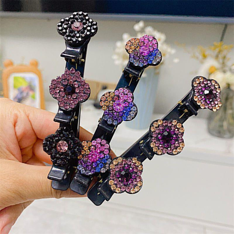 Three Flower Side Hair Clip