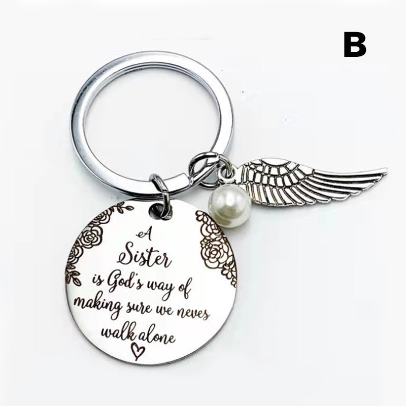 Stainless Steel Keychain For Sister