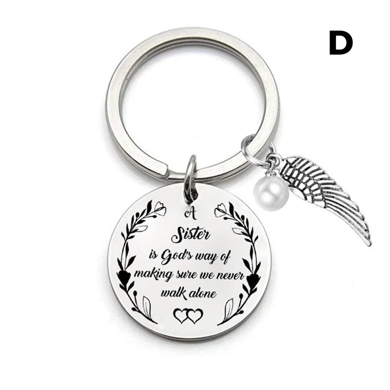 Stainless Steel Keychain For Sister