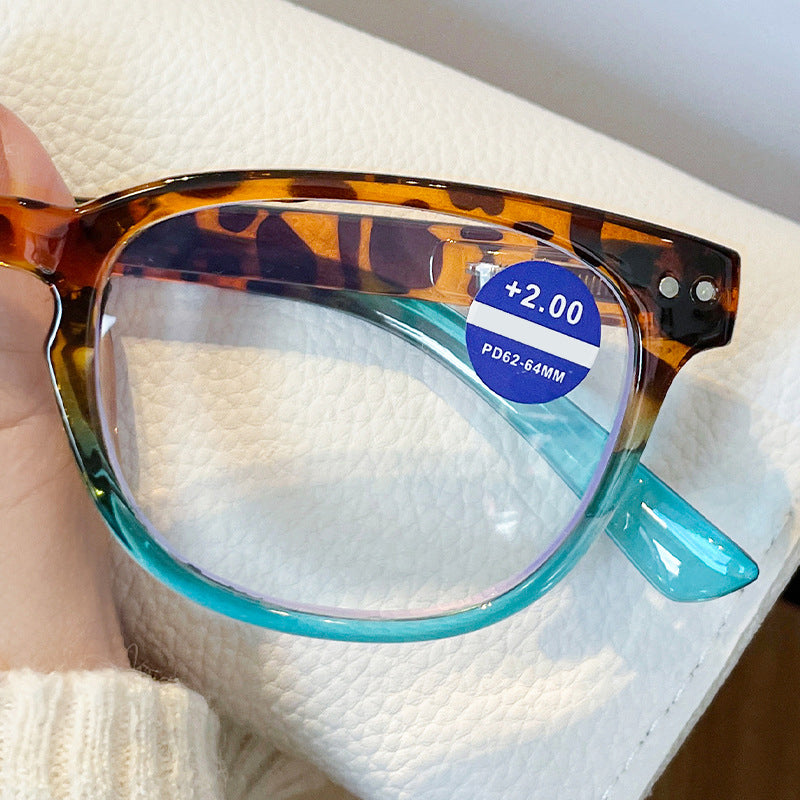 Sexy Leopard Print Gradient Reading Glasses