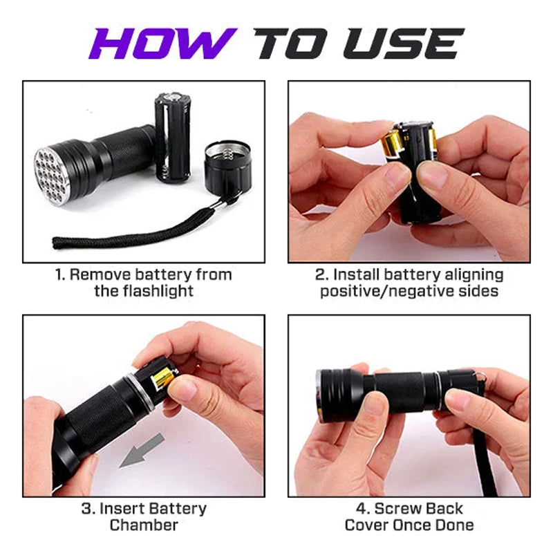 UV Ultraviolet Flashlight