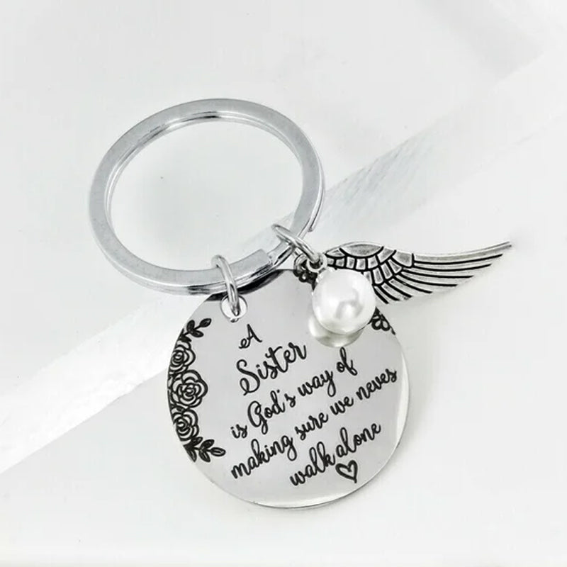 Stainless Steel Keychain For Sister