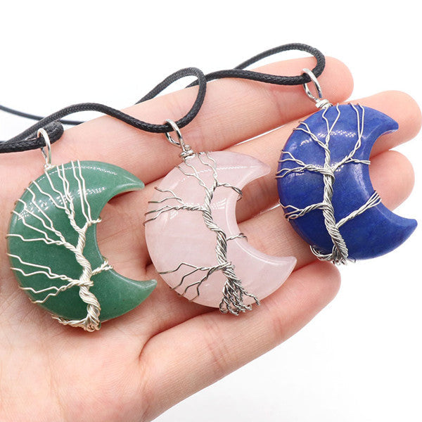 Tree Of Life Crescent Necklace