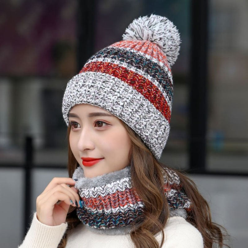 Winter Cute Hat Scarf Set