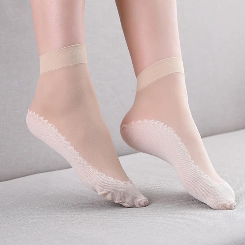 Silky Anti-Slip Cotton Socks (5 pairs)