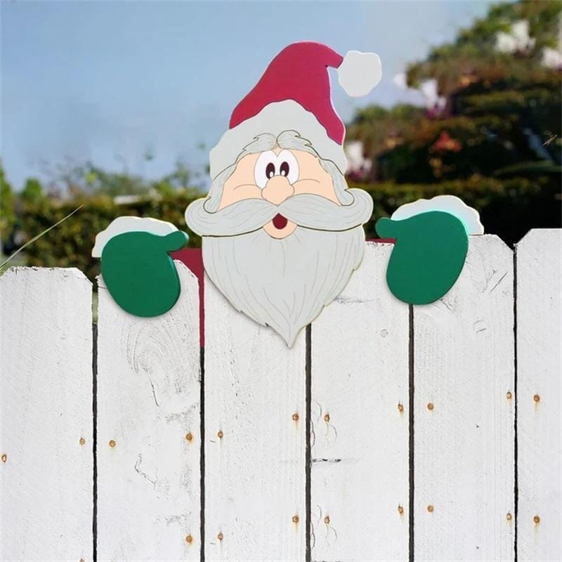 Christmas Themed Fence Decoration