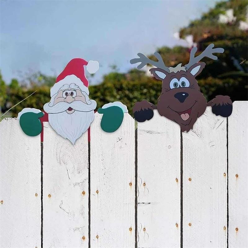 Christmas Themed Fence Decoration