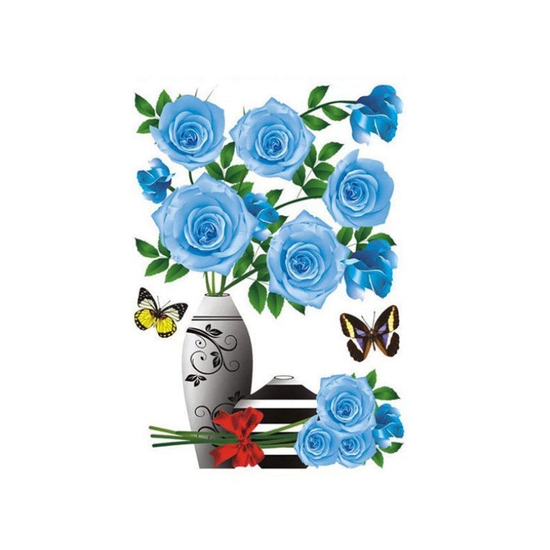 3D Stereo Vase Wall Sticker Self-adhesive