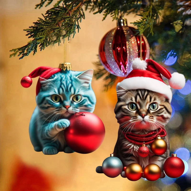 Cute Cat Christmas Decoration