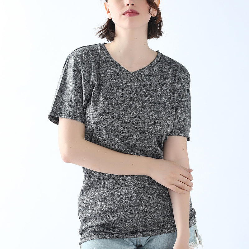 Femme Round Neck Loose Casual Tops