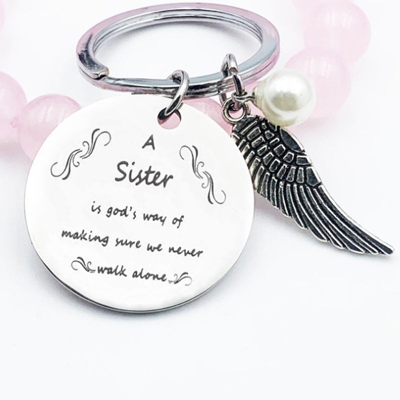 Stainless Steel Keychain For Sister