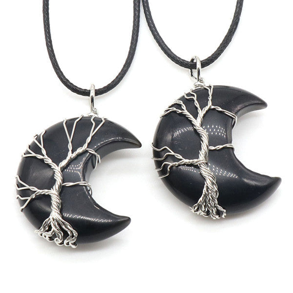 Tree Of Life Crescent Necklace