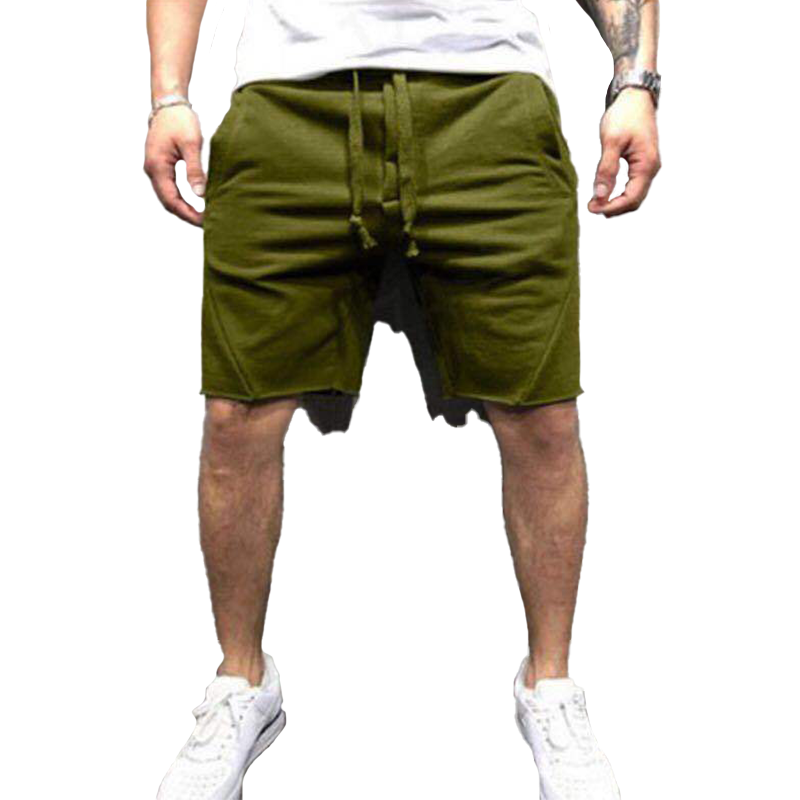 Solid color breathable summer sports shorts