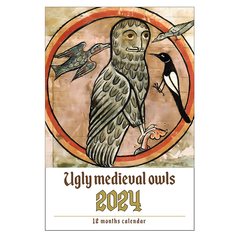 Weird Medieval Owl Calendar 2024