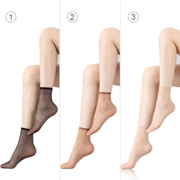 Invisible, Slip-resistant Crystal Silk Socks