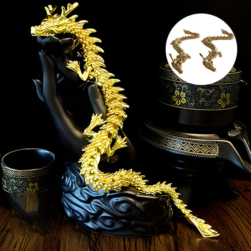 Gold Dragon with Movable Joints